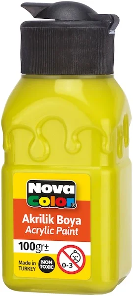 NOVA COLOR AKRİLİK BOYA 100 GR LİMON SARI NC-2032