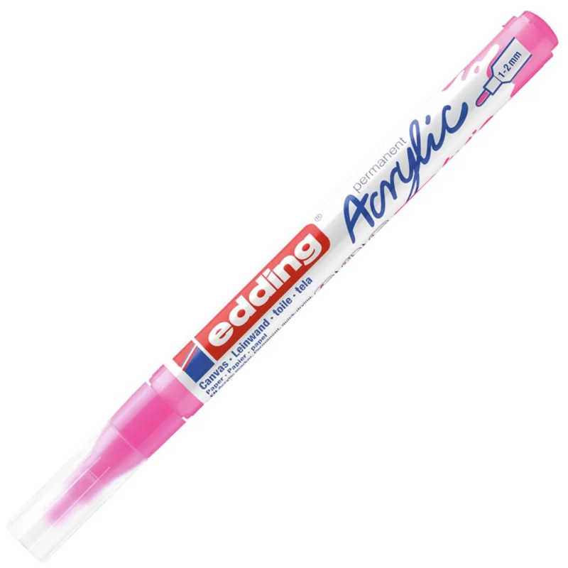 EDDING AKRİLİK MARKÖR İNCE UÇLU E-5300 FOSFORLU PEMBE 069