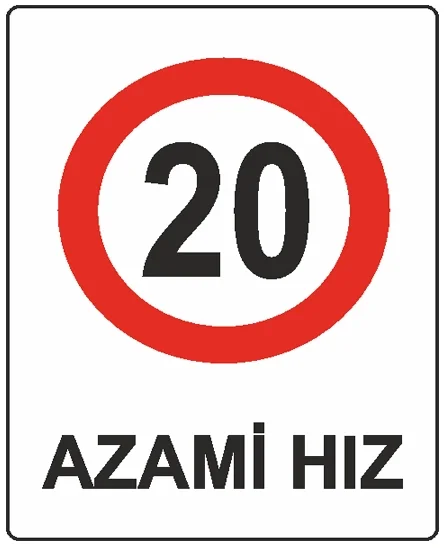 EKSTRAFİX UYARI LEVHASI 204 YUL-405 25x35 CM AZAMİ HIZ