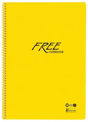KESKİN DEFTER FREE A4 PP KAPAK SPİRALLİ 120 YP. ÇİZGİLİ 320451