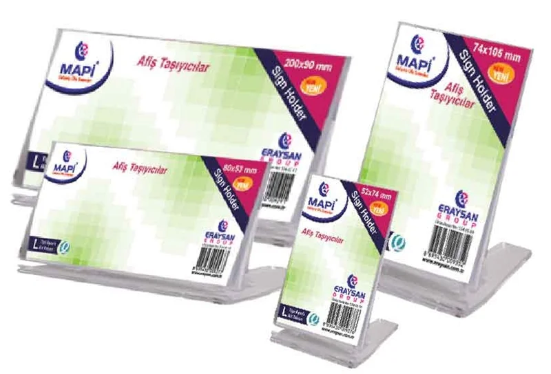 MAPİ AFİŞ TAŞIYICI 210x297 L TİPİ DİKEY KAVİSLİ 534 05 70