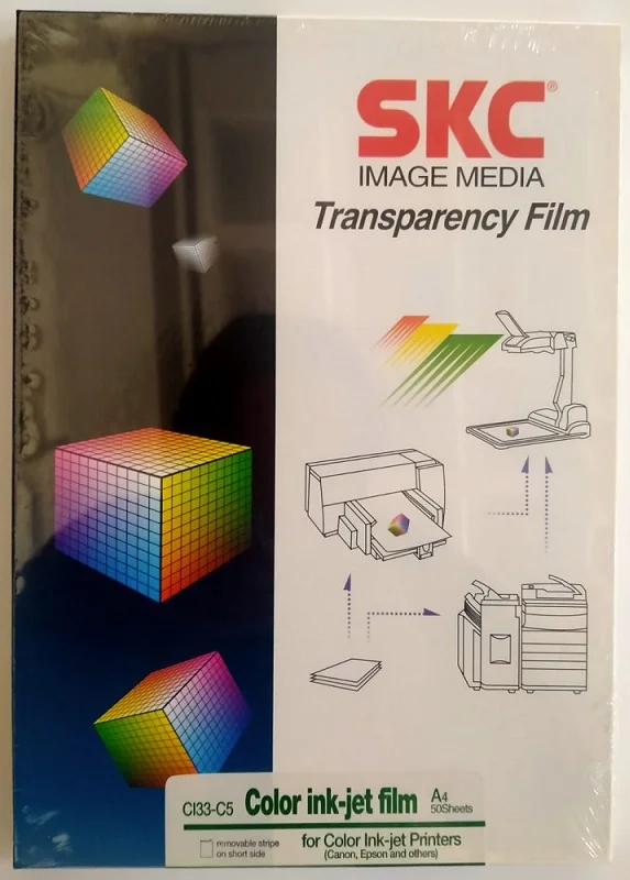 SKC ASETAT INKJET ve FOTOKOPİ 100 MİC. 50 Lİ C1 33 C5 A4