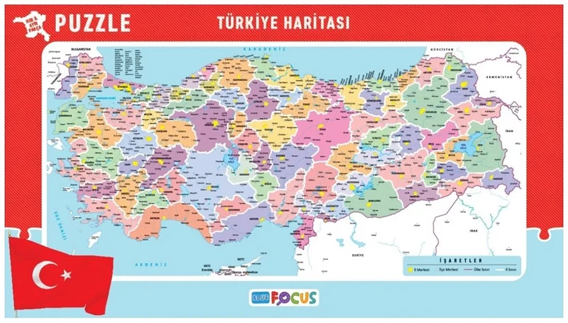 BLUE FOCUS PUZZLE FRAME TÜRKİYE HARİTASI 24x42.8 BF048
