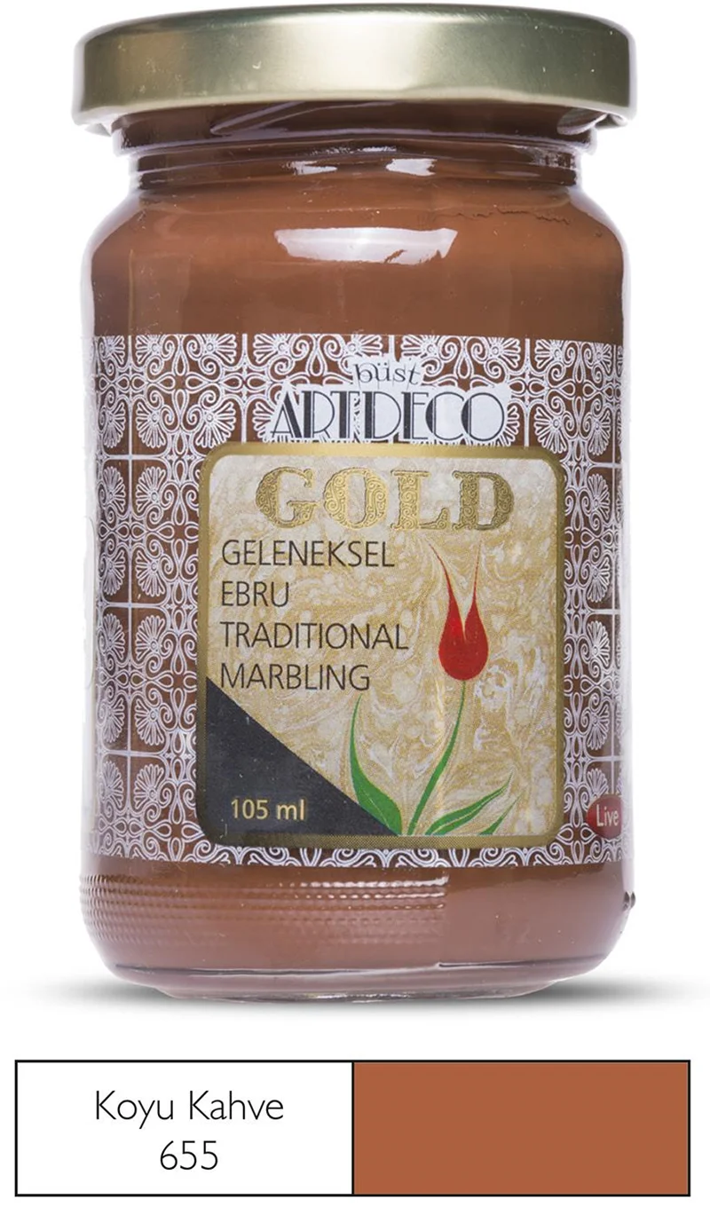 ARTDECO EBRU BOYASI GOLD 105 ML KOYU KAHVE Y-018D-655