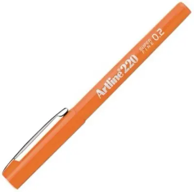 ARTLINE KEÇE UÇLU YAZI KALEMİ SUPER FINE 220N 0.2 TURUNCU A-EK-220N ORANG