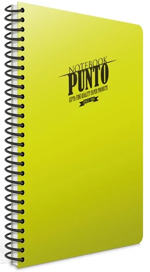 GIPTA DEFTER PUNTO A5 SPİRALLİ PP KAPAK 80 YP. KARELİ 3387