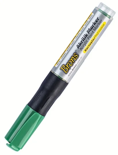BRONS AKRİLİK MARKER YEŞİL BR-4013