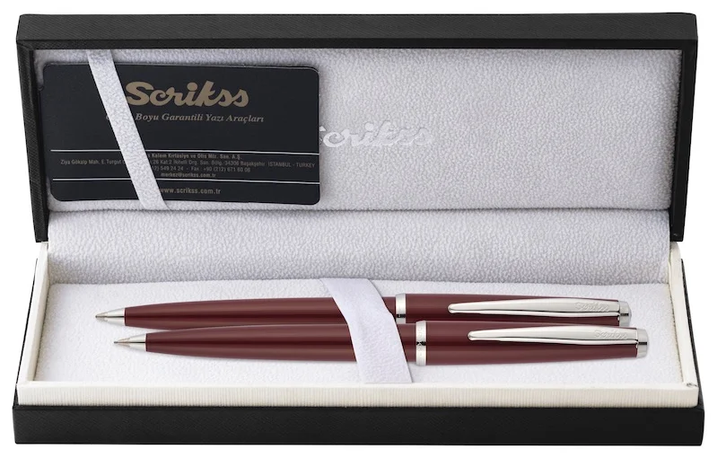 SCRIKSS TÜKENMEZ KALEM + VERSATİL KALEM SET 33 BORDO
