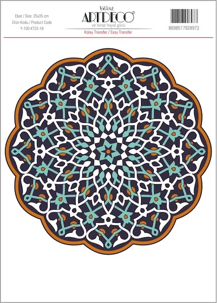 ARTDECO KOLAY TRANSFER 25x35 CM NO:18 Y-100-KT25-18