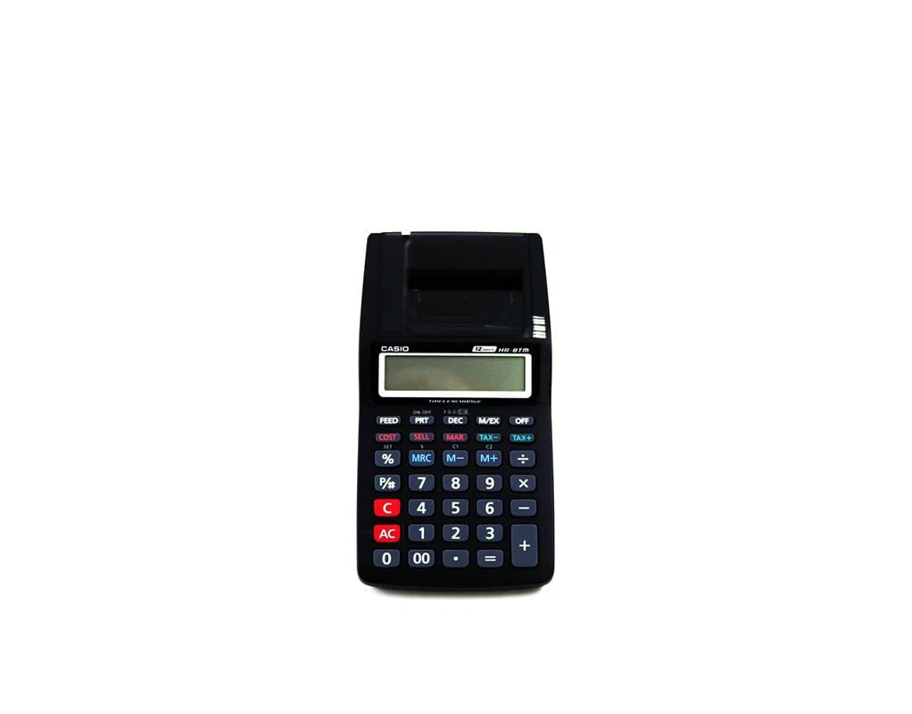 CASIO HR-8 RC ŞERİTLİ HESAP MAKİNESİ 12 HANE