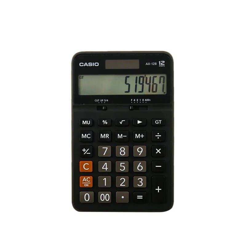 CASIO AX-12 B MASA ÜSTÜ HESAP MAKİNASI 12 HANE