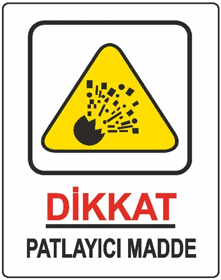 EKSTRAFİX UYARI LEVHASI 204 YUL-407 25x35 CM DİKKAT