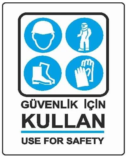 EKSTRAFİX UYARI LEVHASI 204 YUL-414 25x35 CM GÜVENLİK İÇİN KULLAN