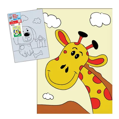 ARTDECO TUVAL BOYAMA SETİ KIDS DESENLİ 25x35 CM NEŞELİ ZÜRAFA Y-DSTB-25-14