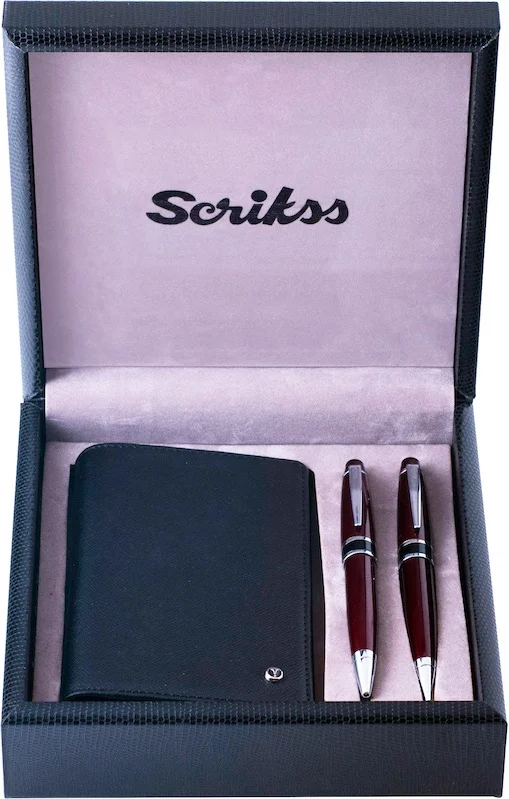 SCRIKSS HEDİYELİK SET SDR 304 39 DOLMA KALEM + TÜKENMEZ KALEM GOLD KROM + JOTTER SİYAH