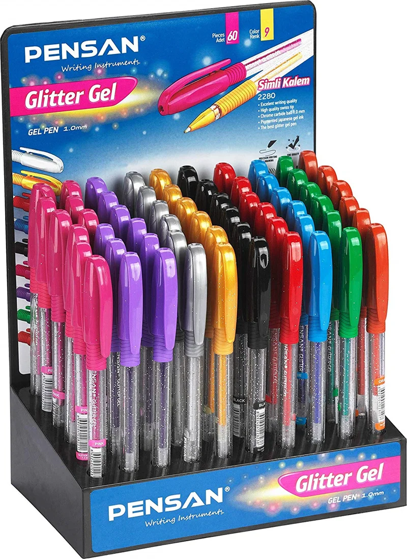 PENSAN JEL KALEM SİMLİ GLITTER 2228 60 LI