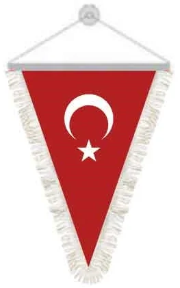 BUKET BAYRAK TÜRK 20X30 ÜÇGEN SAÇAKLI BKT-138