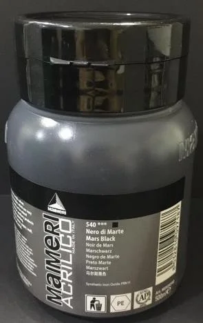 MAIMERI AKRİLİK BOYA ACRILICO SERİSİ 500 ML MARS BLACK 934540