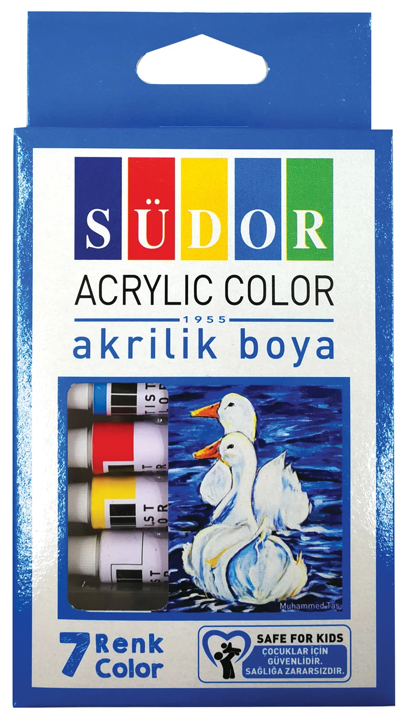 SÜDOR AKRİLİK BOYA SET TÜP 7X9 ML SD191