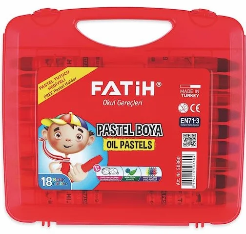 FATİH PASTEL BOYA 18 RENK KING SIZE ÇANTALI FA50360PB18RKS