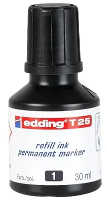 EDDING PERMANENT MÜREKKEP 30 ML E-T25 SİYAH