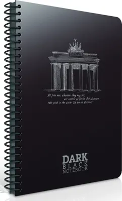 GIPTA DEFTER DARK A4 SPİRALLİ PP KAPAK 50 YP.DÜZ 2672