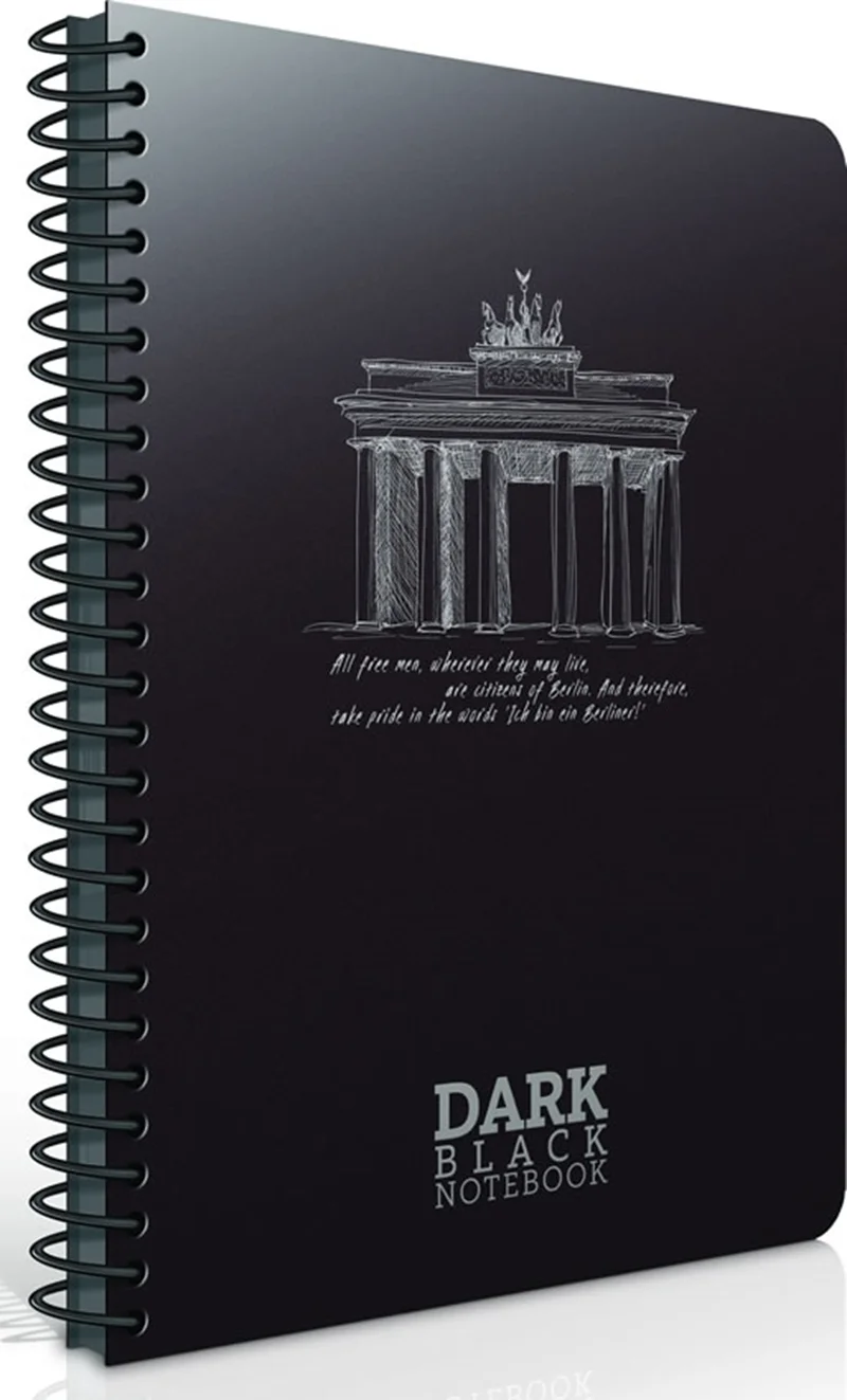GIPTA DEFTER DARK A4 SPİRALLİ PP KAPAK 50 YP.DÜZ 2672