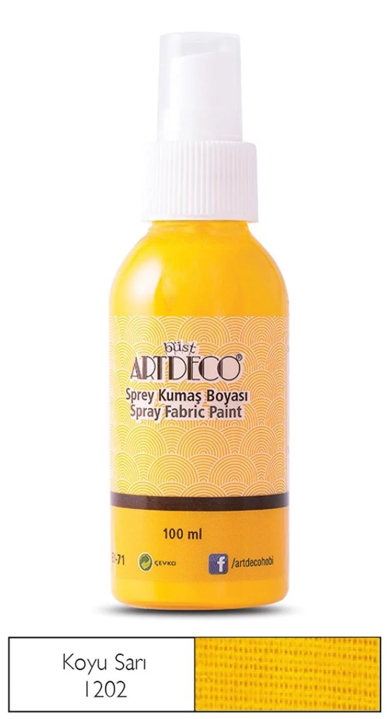 ARTDECO KUMAŞ BOYASI SPREY 100 ML KOYU SARI Y-010D-1202