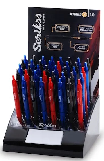 SCRIKSS OFFICE TÜKENMEZ KALEM HYBRID JEL 1.0 40 LI STAND