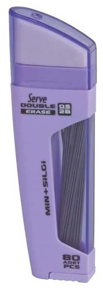 SERVE MİN DOUBLE 0.5 2B + SİLGİ LAVANTA 10 LU KARTON SV-DSMLA05-T