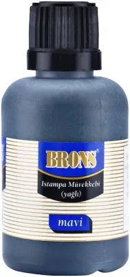 PASİF BRONS ISTAMPA MÜREKKEBİ  50 CC MAVİ BR-329