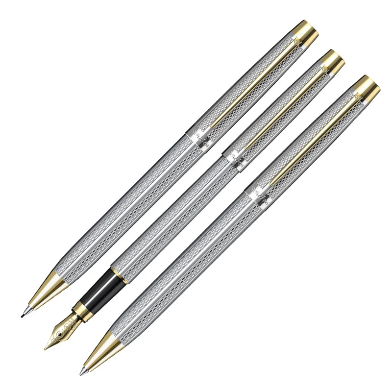 SCRIKSS DOLMA KALEM + TÜKENMEZ KALEM + VERSATİL KALEM SET 722W GOLD KROM