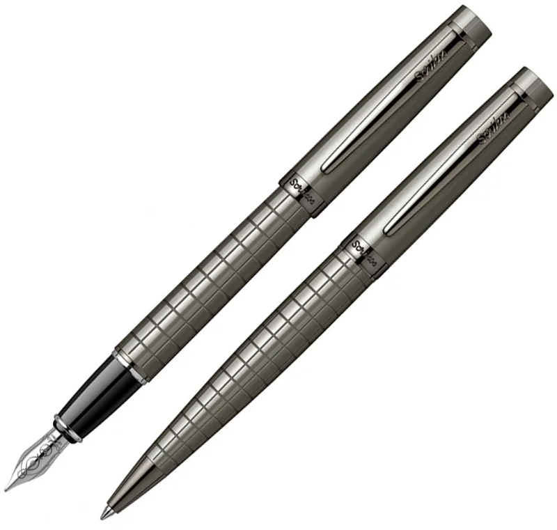SCRIKSS DOLMA KALEM + TÜKENMEZ KALEM SET 38 KARBON GRİ