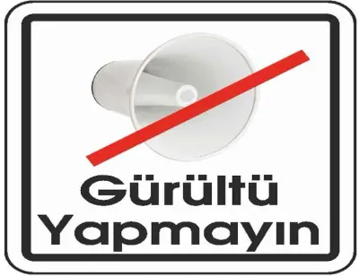 EKSTRAFİX UYARI LEVHASI 202 YUL-260 12x12 CM GÜRÜLTÜ YAPMAYINIZ