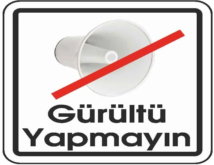 EKSTRAFİX UYARI LEVHASI 202 YUL-260 12x12 CM GÜRÜLTÜ YAPMAYINIZ
