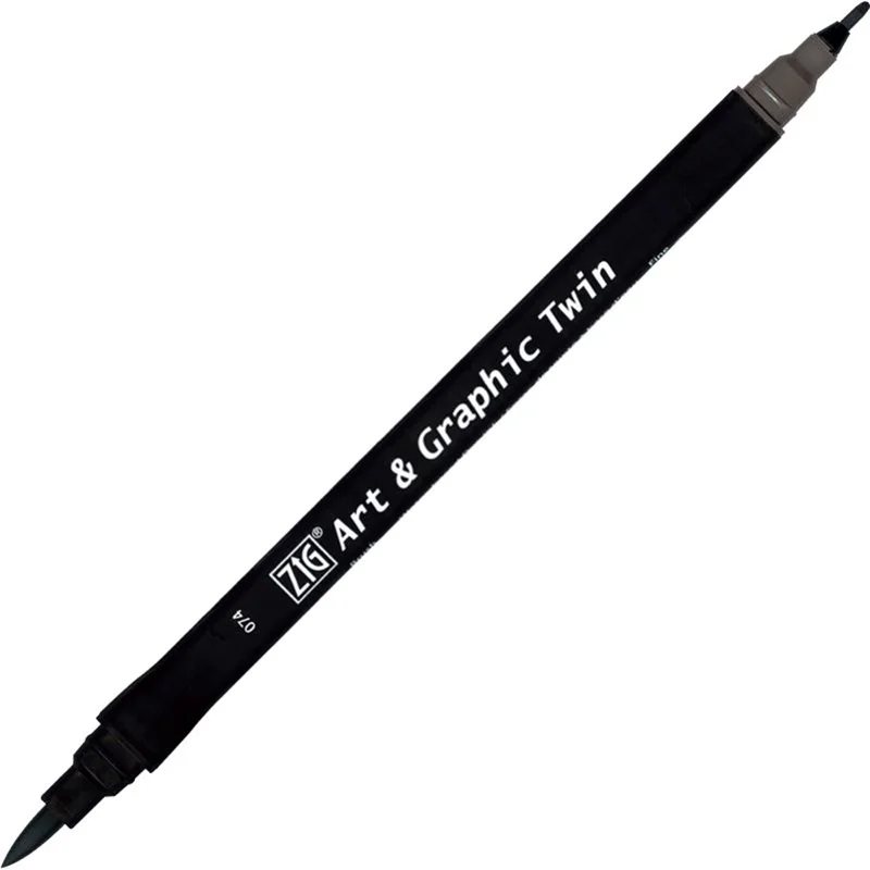 ZIG ART&amp;GRAPHIC TWIN TUT-80 074 DARK GRAY