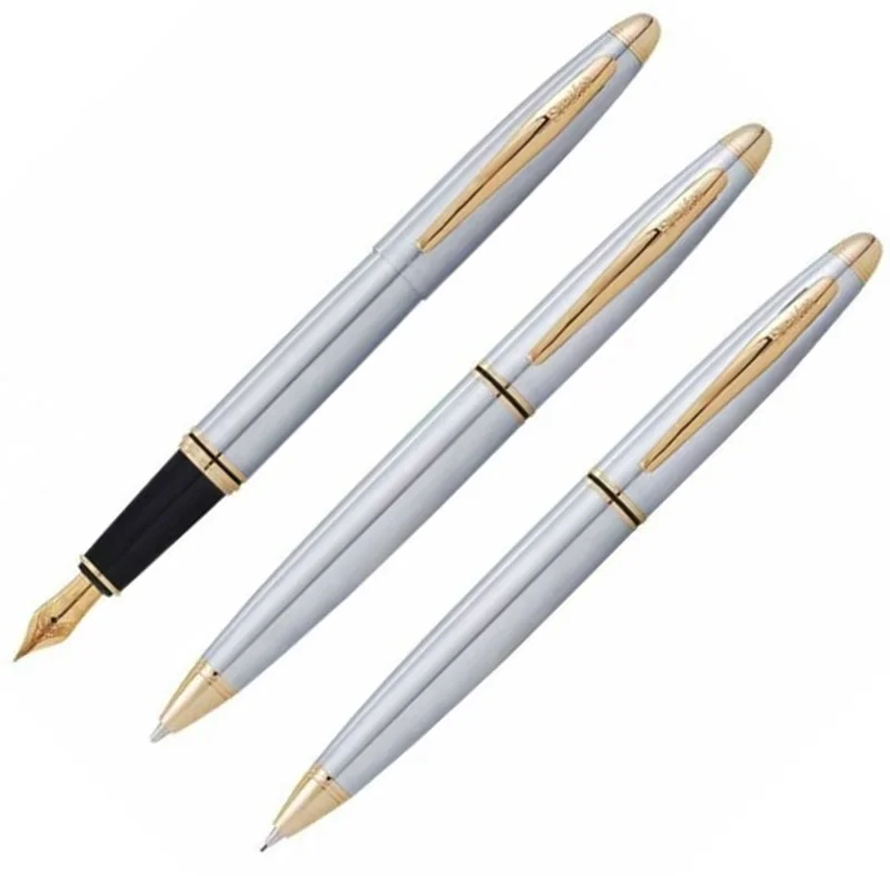 SCRIKSS DOLMA KALEM + TÜKENMEZ KALEM + VERSATİL KALEM SET 88 GOLD KROM