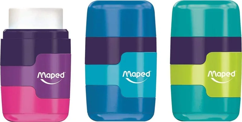MAPED KALEMTIRAŞ CONNECT RENKLİ ÇİFT DELİKLİ SİLGİLİ 49221