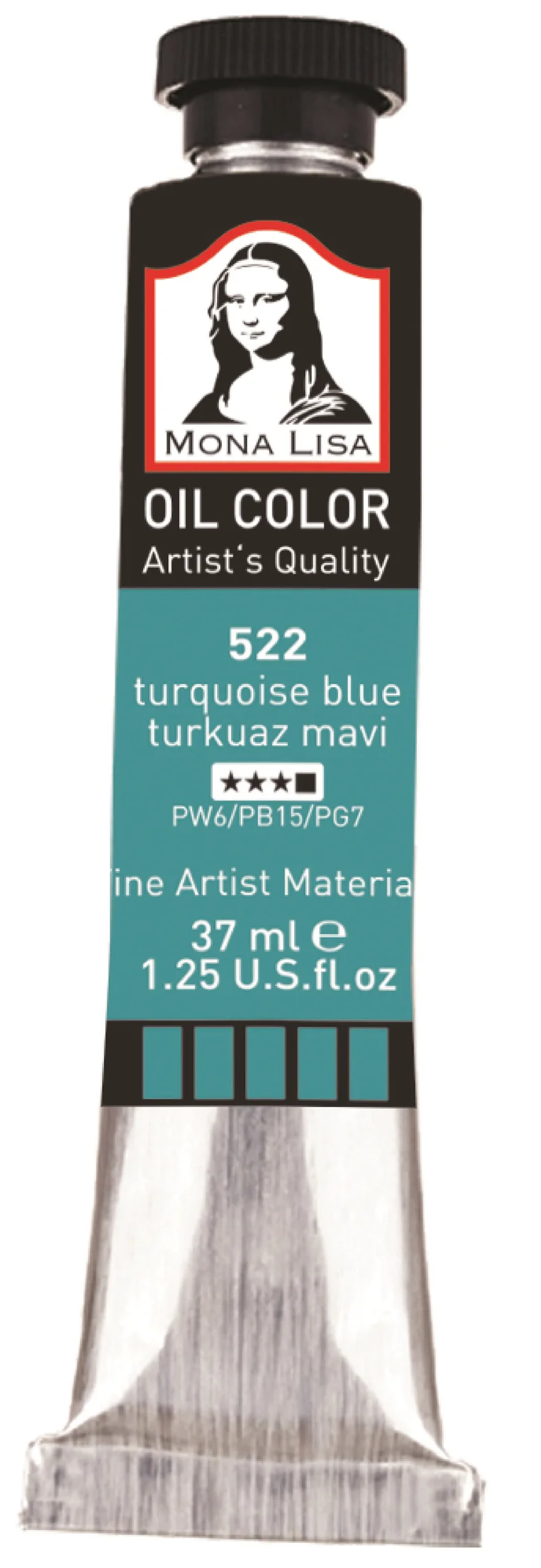 SÜDOR YAĞLI BOYA MONALISA 37 ML TURKUAZ MAVİ 522