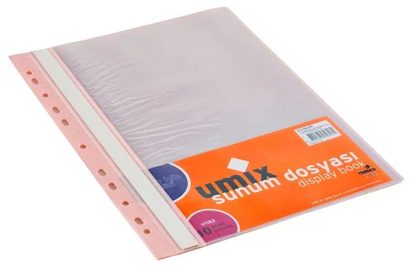UMIX SUNUM DOSYASI KLASÖRE TAKILABİLEN 10 LU PEMBE U1182-PE