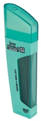 SERVE MİN DOUBLE 0.7 2B + SİLGİ NANE YEŞİLİ 10 LU KARTON SV-DSMNY07-T