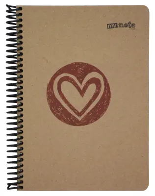MYNOTE DEFTER KRAFT SERT KAPAK SPİRALLİ A5 120 YP ÇİZGİLİ UC37007-Ç