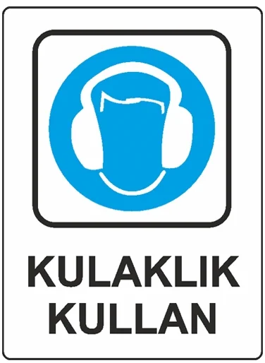 EKSTRAFİX UYARI LEVHASI 204 YUL-409 25x35 CM KULAKLIK KULLAN,
