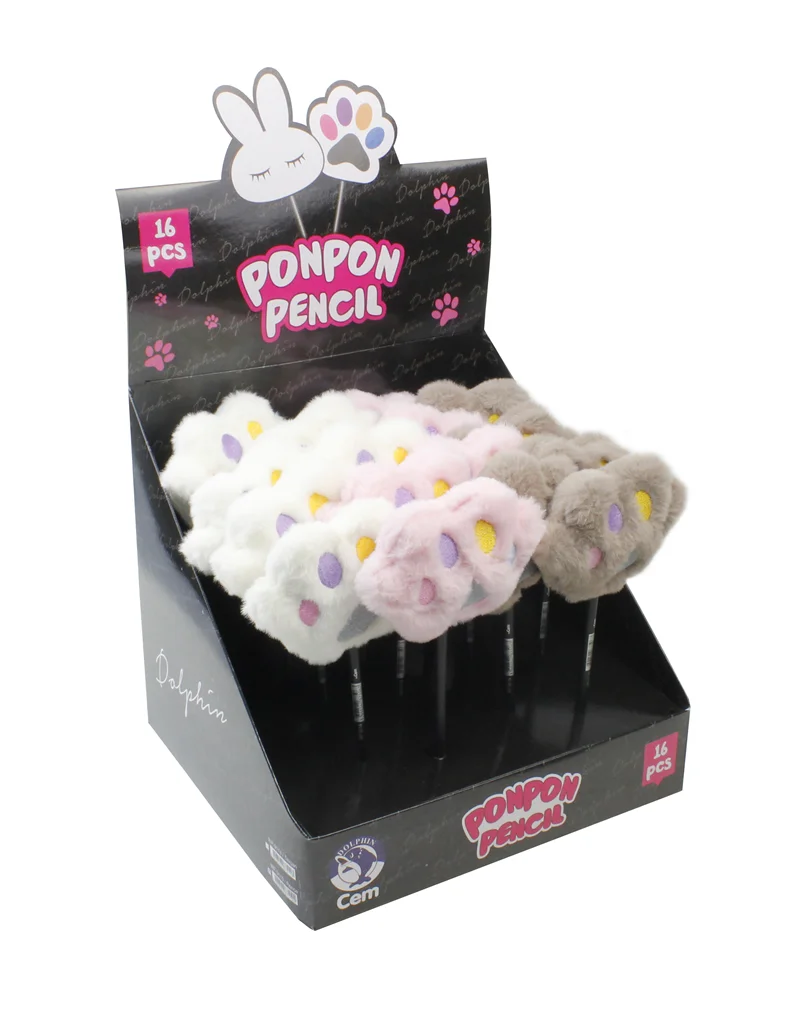 DOLPHIN KURŞUN KALEM PONPON PENÇE BAŞLIKLI WP-9115