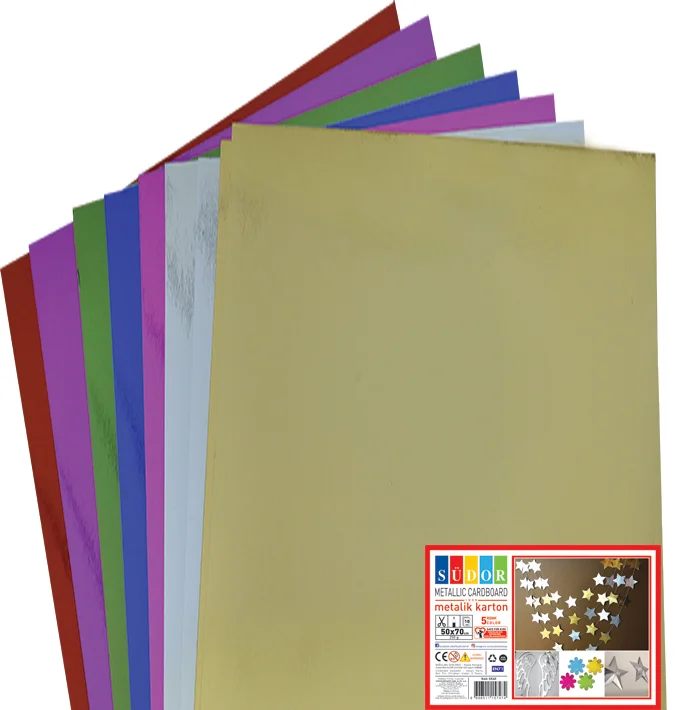 SÜDOR KARTON METALİK 50x70 250GR 10LU 5 RENK SK40