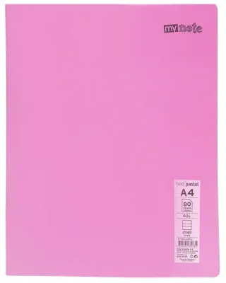 MYNOTE DEFTER TEXT PASTEL PP KAPAK DİKİŞLİ A4 60 YP KARELİ MTXPA-A460-K