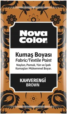 NOVA COLOR KUMAŞ BOYASI TOZ 12 GR KAHVERENGİ NC-905 (Best)