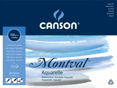 CANSON SULU BOYA BLOĞU MONTVAL 24x32 300 GR 12 SF 200807319