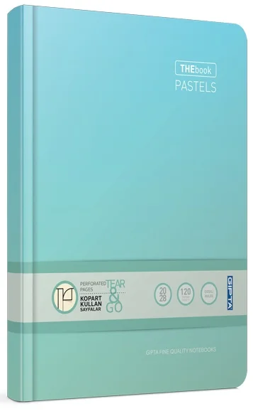 GIPTA DEFTER THEBOOK PASTELS 20x28 İPLİK DİKİŞLİ SERT KAPAK 200 YP. KARELİ 3305