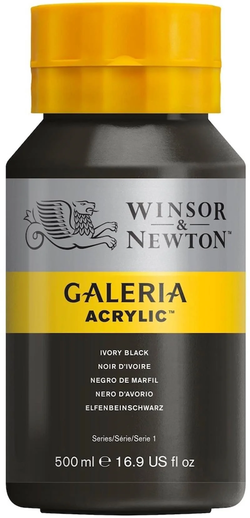 W&amp;N AKRİLİK BOYA GALERIA 500 ML IVORY BLACK 331 WN-2150331